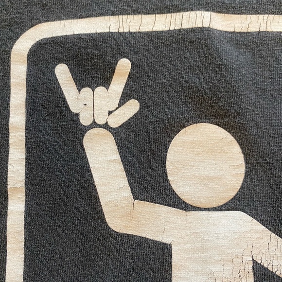 Urban Pipeline Vintage Kids I ROCK Long Sleeve Black Tee Shirt / Unisex M - Picture 8 of 8